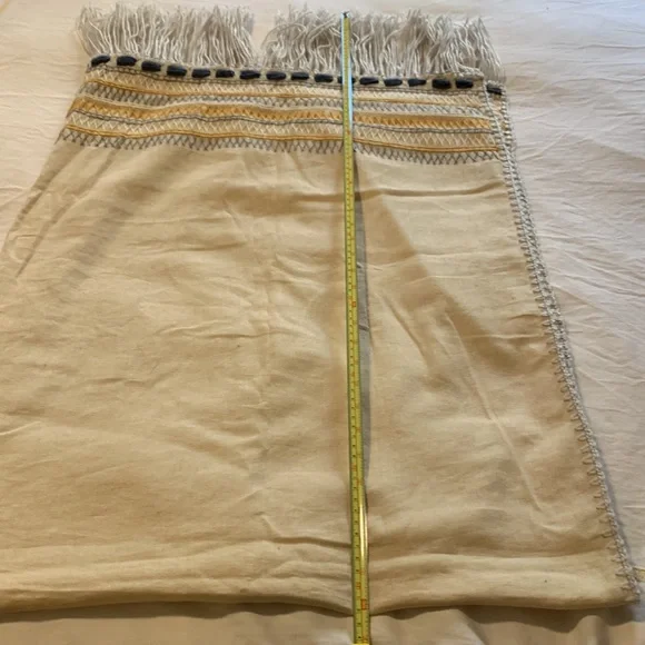 Johnny Was Biya Cream ARO Linen Open Front Poncho